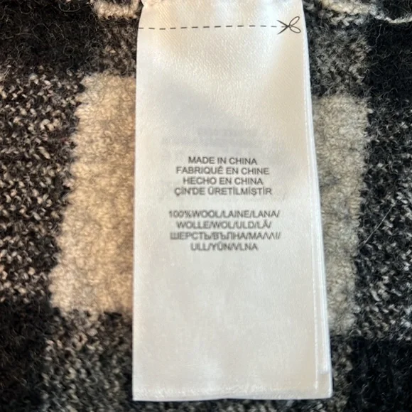 100% wool |  Ralph Lauren | Black/Grey Checkered Shackett | Size XL - Picture 6 of 6